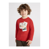 Mayoral Boys Red Long Sleeved T-shirt